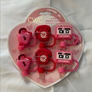 CWC Pink Straw Toppers Set